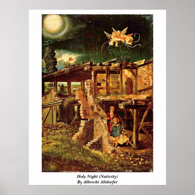 Holy Night (Nativity) By Albrecht Altdorfer Poster (Vorne)