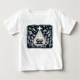 Holy Night Nativity: Contrast Art Baby T-shirt