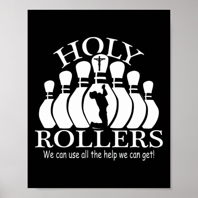 Holy Rollers Matching Bowling Team Poster (Vorne)