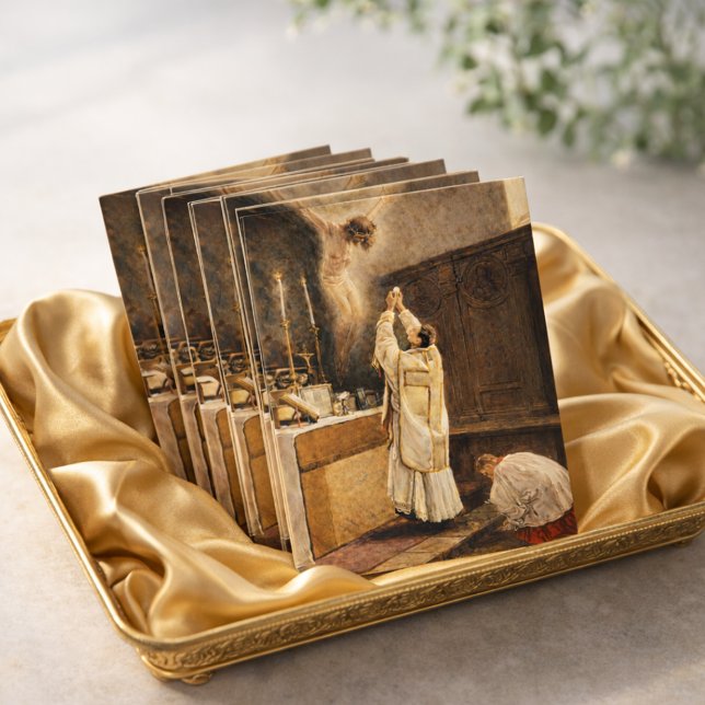 Holy Sacrifice of the Mass Catholic Priest Postkarte (Von Creator hochgeladen)