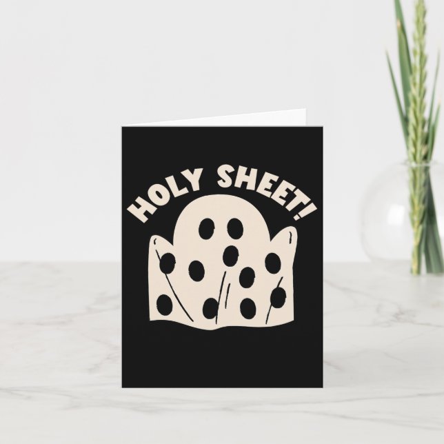 Holy Sheet Funny Halloween Ghost Holy Sheet Karte (Vorderseite)