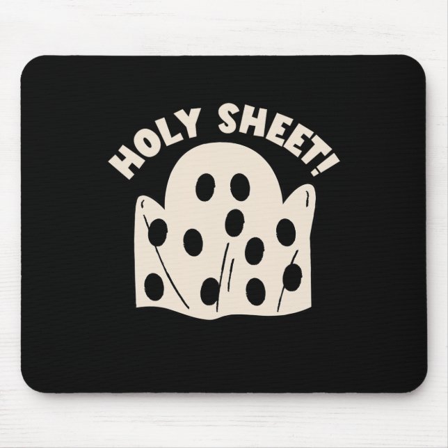 Holy Sheet Funny Halloween Ghost Holy Sheet Mousepad (Vorne)