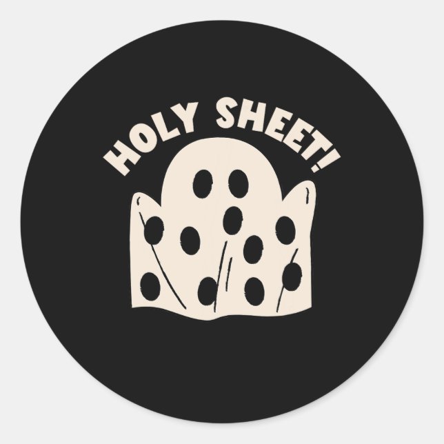 Holy Sheet Funny Halloween Ghost Holy Sheet Runder Aufkleber (Vorderseite)