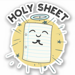Holy Sheet Funny Halo Paper Puff Aufkleber