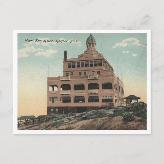 Holyoke MA, Mount Tom House, 1905 Postkarte (Vorderseite)