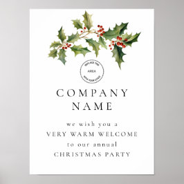 Holys Berries Welcome Company Weihnachts-Party-Log Poster