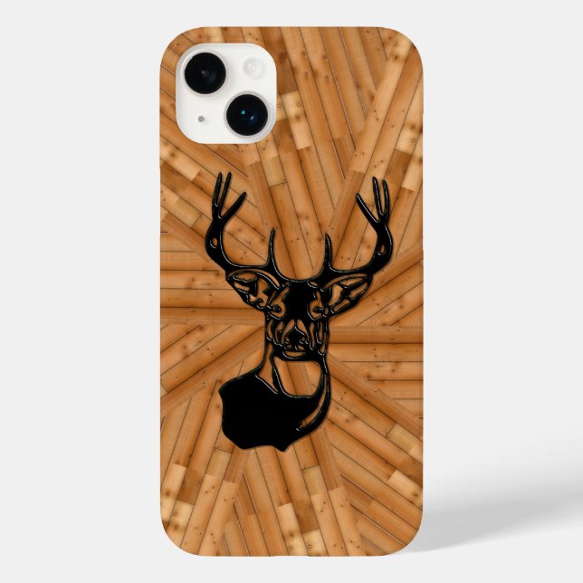 Holz - 3D Weißer Schwanz Case-Mate iPhone 14 Plus Hülle (Rückseite)