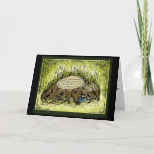 Holz 5. Hochzeitstag Geschenkgutschein Karte