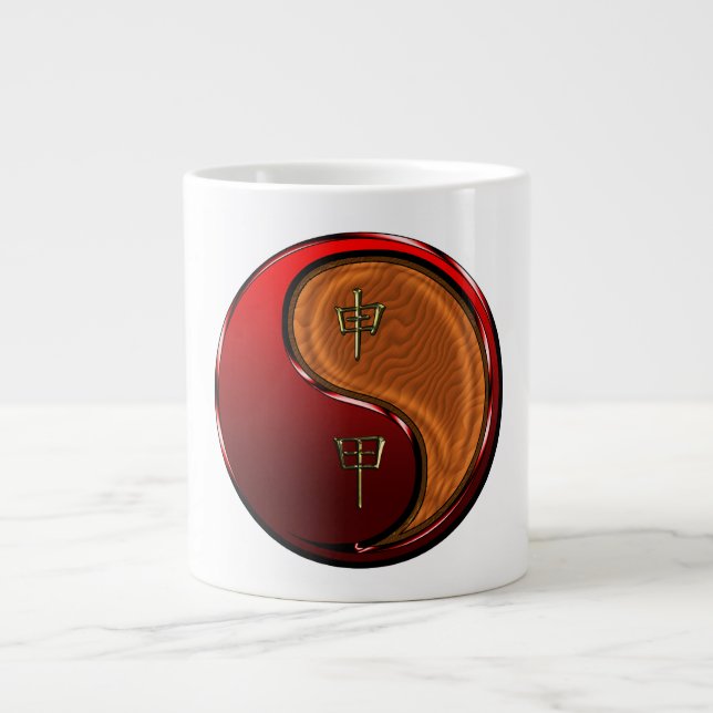 Holz Affe Jumbo-Tasse (Vorderseite)