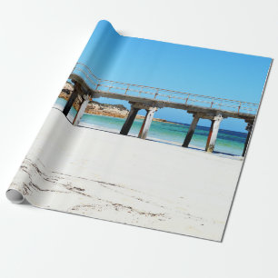 Holz auf weißem Sand, Geschenkpapier