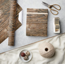 Holz aussehen Woodworker Rustikaler Chic Geschenkpapier