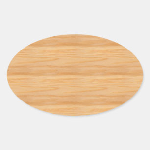 Holz Blank Elegantes Modernes Design Template Tren Ovaler Aufkleber