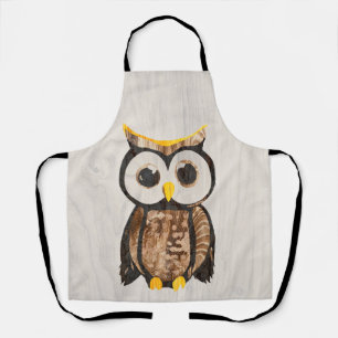 Holz - Chouette - Owl Schürze
