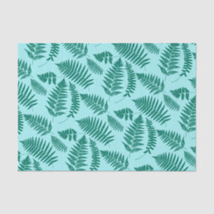 Holz-Fern-Muster, Türkis und Aqua Seidenpapier