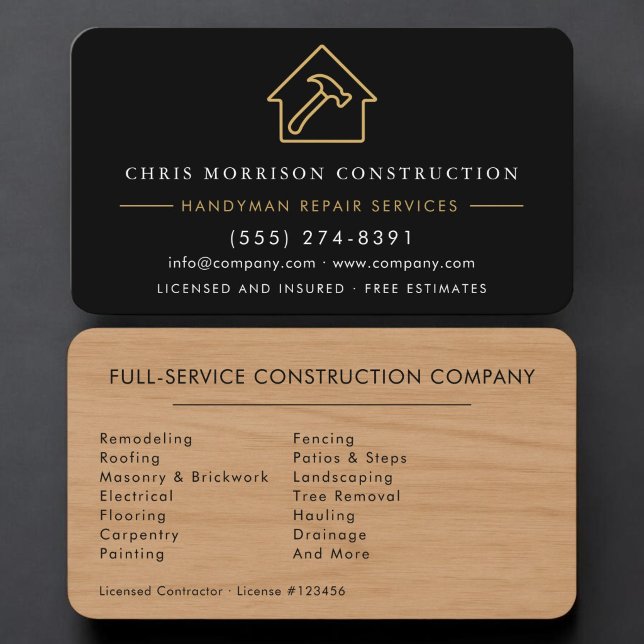 Holz-Handwerker Visitenkarte (Von Creator hochgeladen)