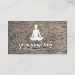 Holz Hintergrund Elegante Meditation Om Logo Yoga Visitenkarte