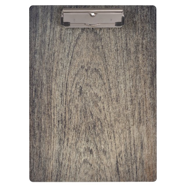 Holz Hintergrund Moderne Elegant Klemmbrett (Vorderseite)