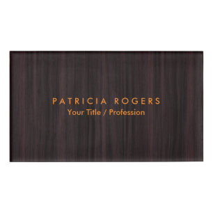 Holz Hintergrund Orange Brown Beruflich Namenschild