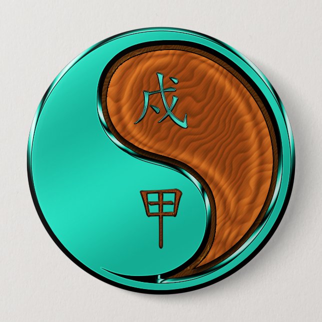 Holz Hund Button (Vorderseite)