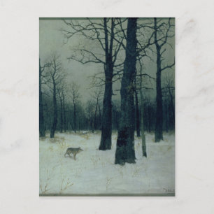 Holz im Winter 1885 Postkarte