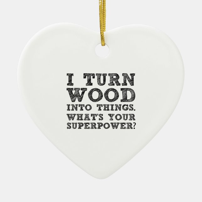Holz in Dinge verwandeln Keramik Ornament (Vorne)