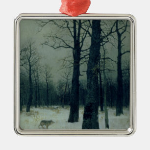 Holz in Winter, 1885 Ornament Aus Metall