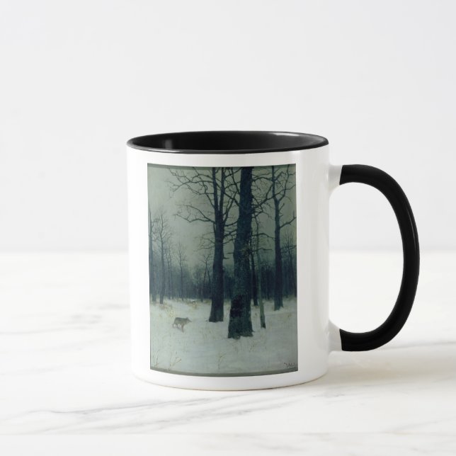 Holz in Winter, 1885 Tasse (Rechts)