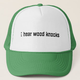 Holz klopft Hut Truckerkappe