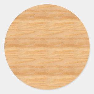 Holz-Leer-Vorlage Elegant Personalisiert Trendy Runder Aufkleber
