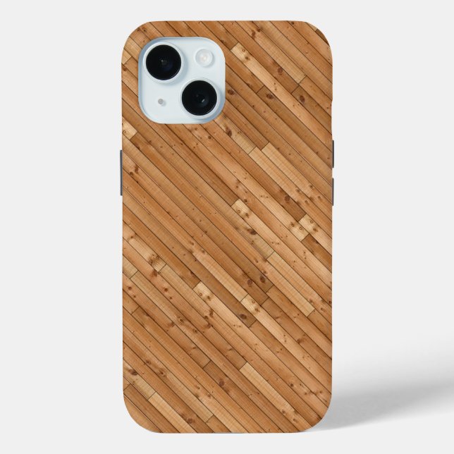 Holz: Leichte Holzlatten Case-Mate iPhone Hülle (Rückseite)