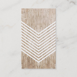Holz minimalist Chevron Visitenkarte