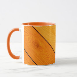 Holz Muster orange Kaffee Tasse