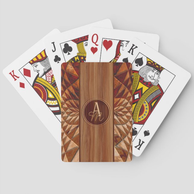 Holz Muster Spielkarten (Rückseite)
