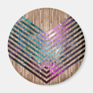 Holz-Nebel-Chevron Magnet