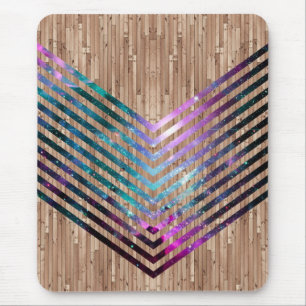 Holz-Nebel-Chevron Mousepad