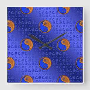 Holz Ochse Quadratische Wanduhr