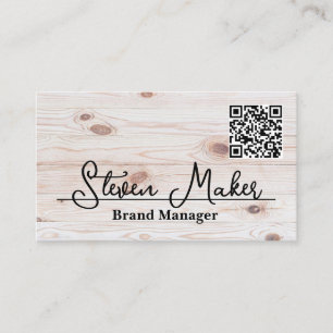 Holz QR Code Business Card Visitenkarte