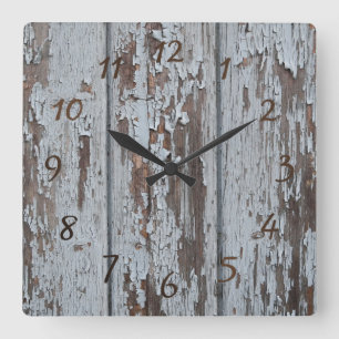 Holz Quadratische Wanduhr