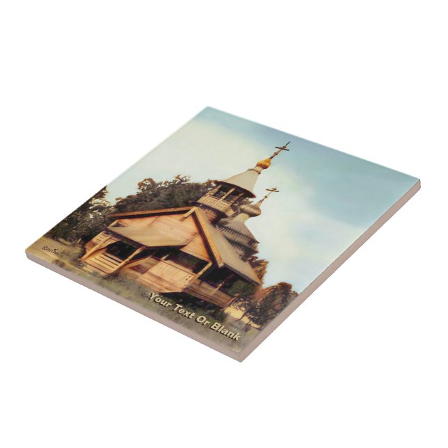 Holz Russische Kirche Holz Fliese (Seite)