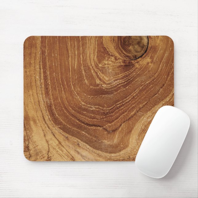 Holz Rustikaler Teakholz Textur Holz Getreide Foto Mousepad (Mit Mouse)