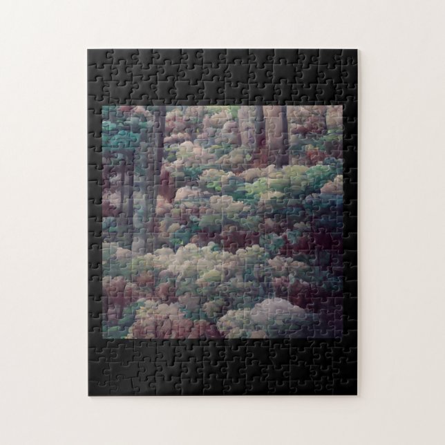 Holz-Schattenkunst grün und braun (Vertikal)