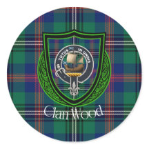 Holz-Schottischer-Clan-Tartan und -Wappen