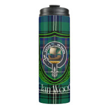 Holz-Schottischer-Clan-Tartan und -Wappen