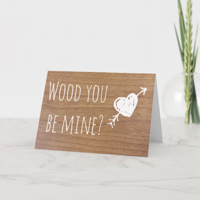 Holz sind Sie meine? Feiertagskarte (Vorderseite)