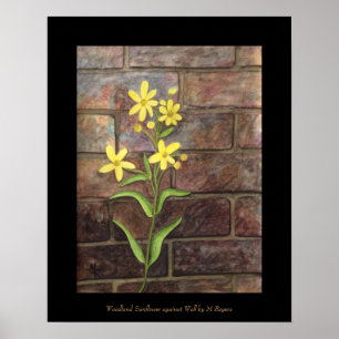 Holz Sonnenblumen Kunstdrucken Poster