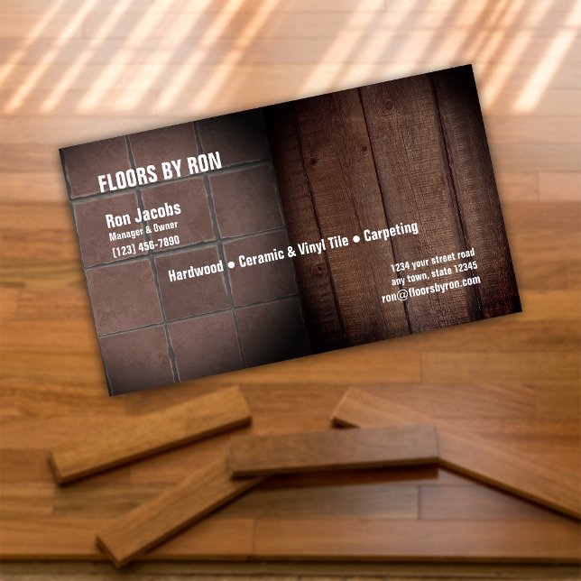 Holz-, Tile- und Teppichunternehmen Visitenkarte (Von Creator hochgeladen)