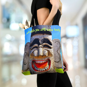 Holz-Totum-Lächeln-Solange-Sie-noch-Zähne-Haben-Zi Tasche