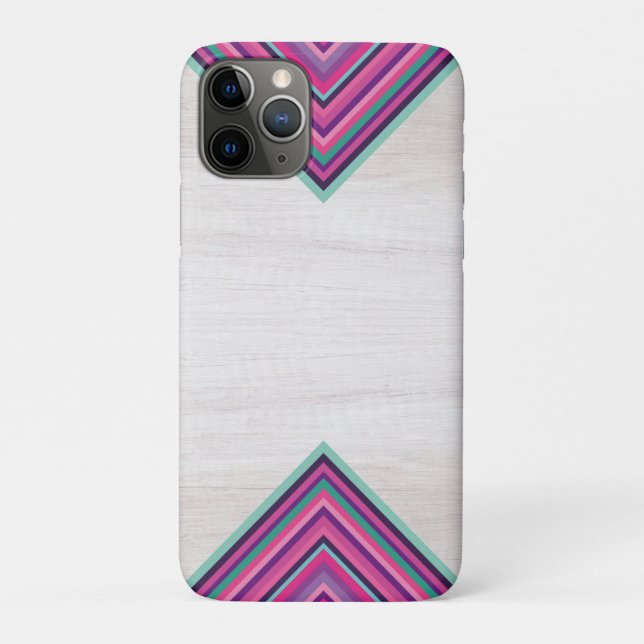 Holz- und Hellstreifen, geometrische Bohemische Ba Case-Mate iPhone Hülle (Rückseite)