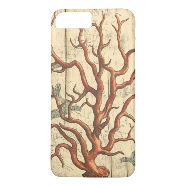 Holz und kleine Korallen Case-Mate iPhone Hülle (Rückseite)