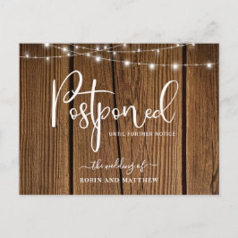 Holz und Leuchten, Ankündigung von Hochzeiten Postkarte